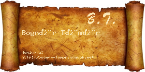 Bognár Tömör névjegykártya